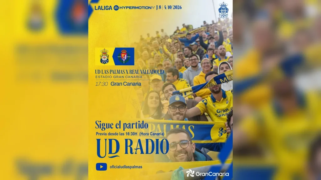 UD Las Palmas invita a seguir su partido contra el Real Valladolid